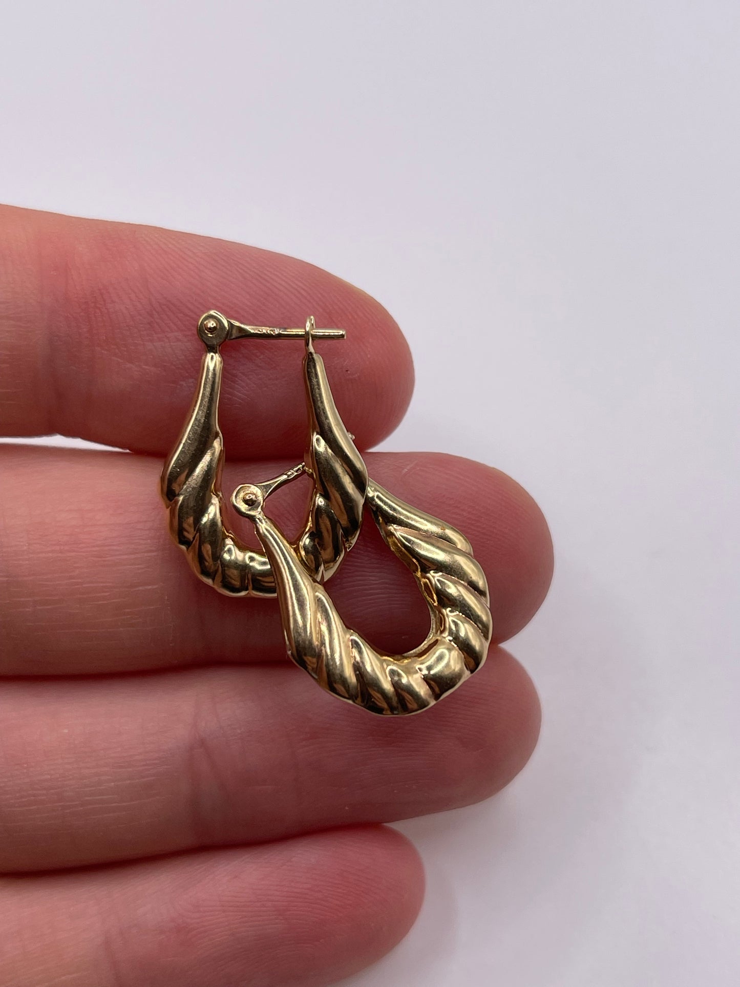 9ct gold creole earrings