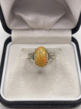 Load image into Gallery viewer, 14ct gold opal and diamond ring
