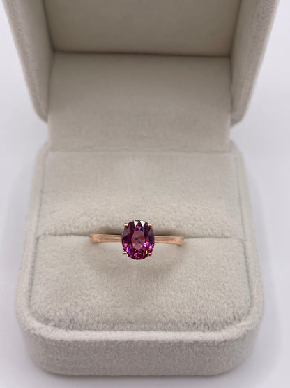 9ct rose gold tourmaline ring