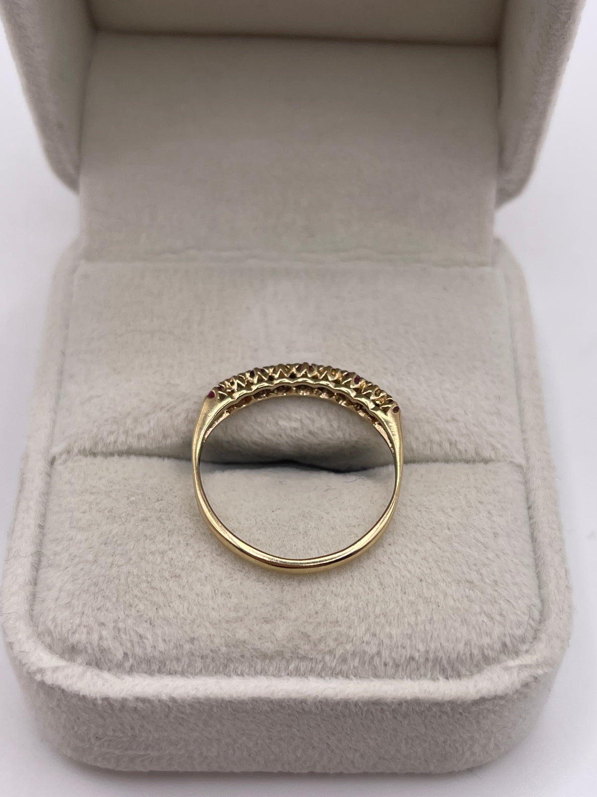 9ct gold ruby and diamond ring