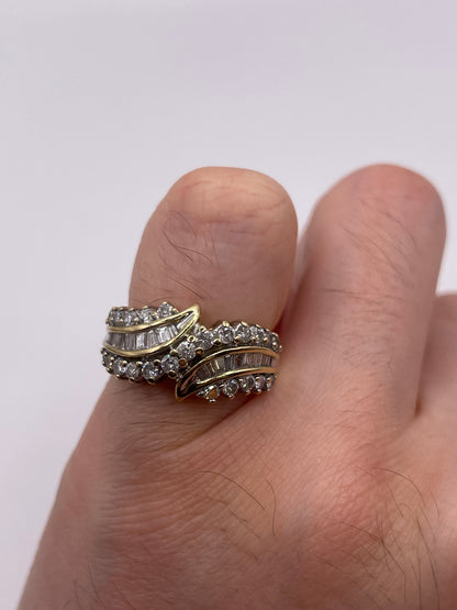 9ct gold diamond cluster ring