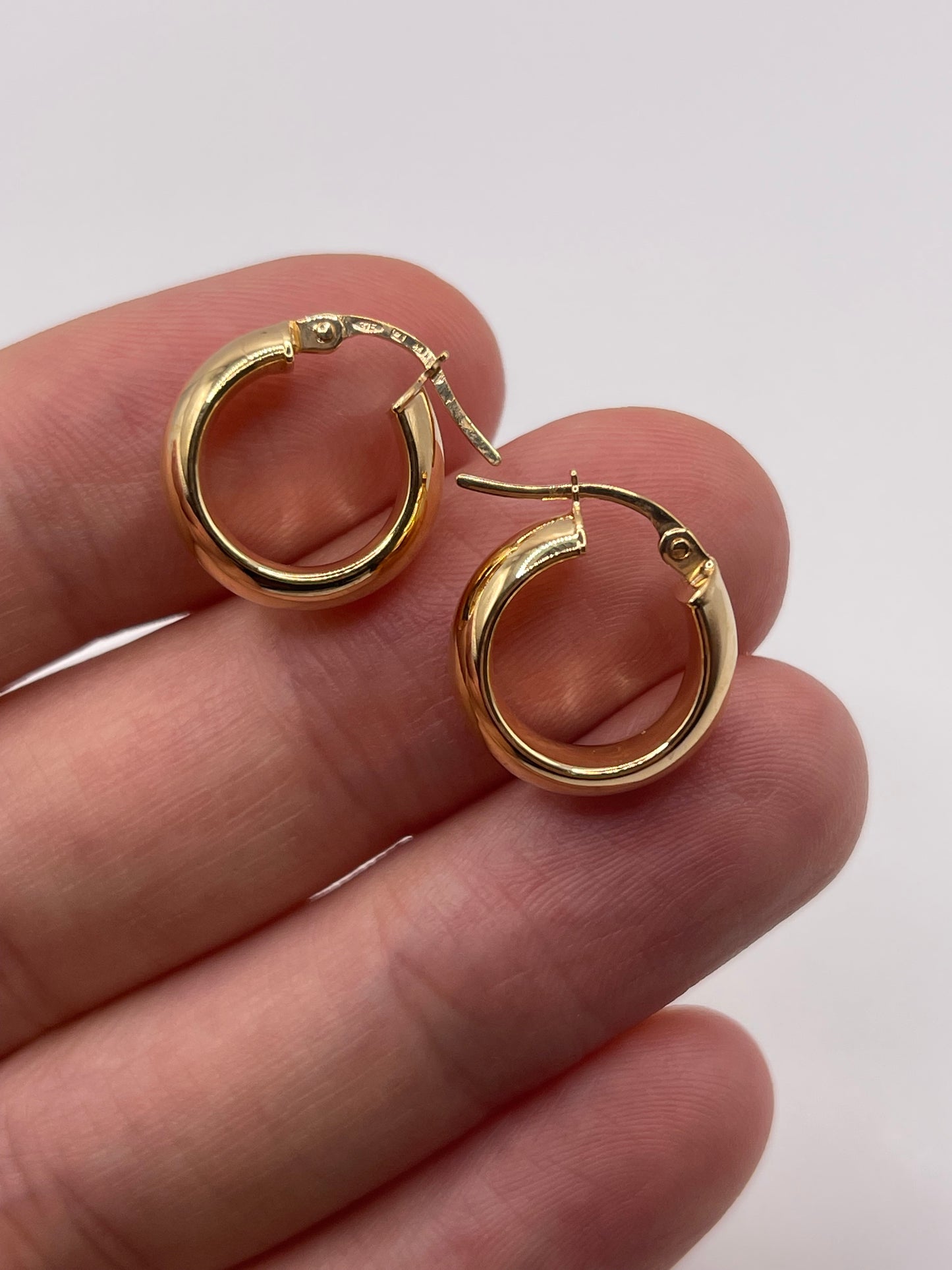 9ct gold creole earrings