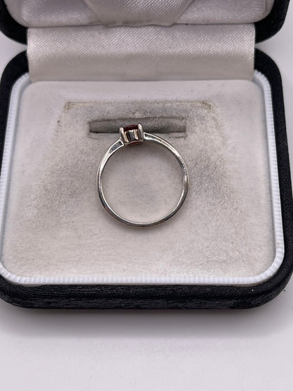 Silver topaz ring