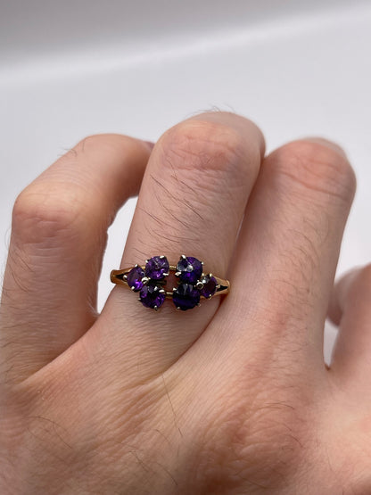 9ct gold amethyst ring