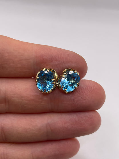 9ct gold topaz earrings