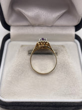 Load image into Gallery viewer, 9ct gold amethyst and diamond ring
