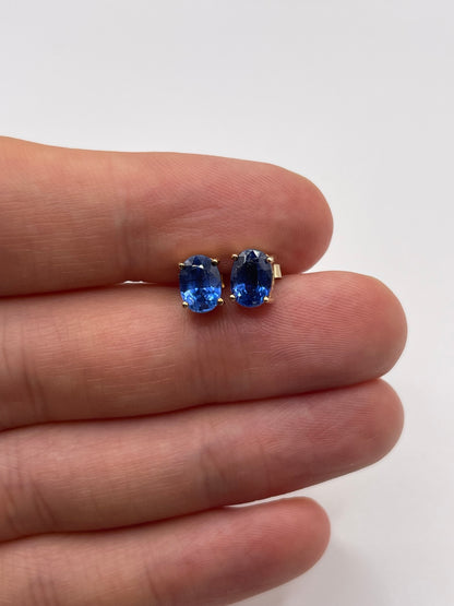 9ct gold kyanite earrings