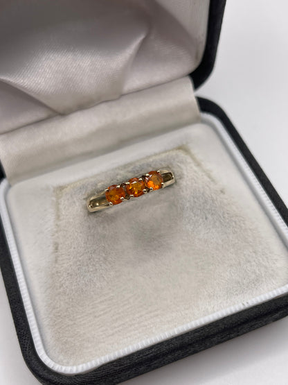 9ct gold fire opal ring
