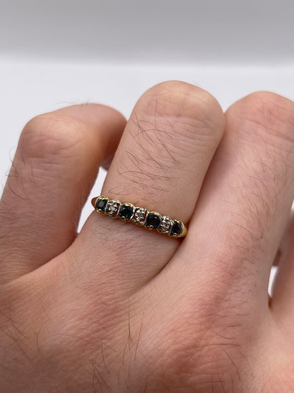 14ct gold sapphire and diamond ring