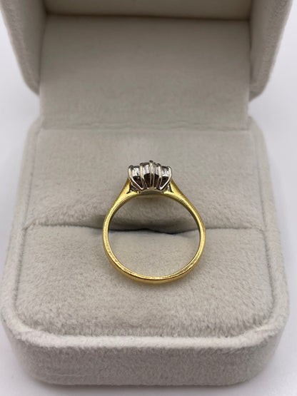 18ct gold diamond cluster ring