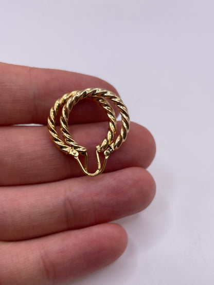 9ct gold creole earrings