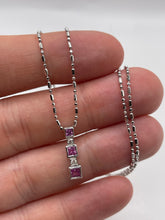 Load image into Gallery viewer, 18ct gold pink sapphire and diamond necklace
