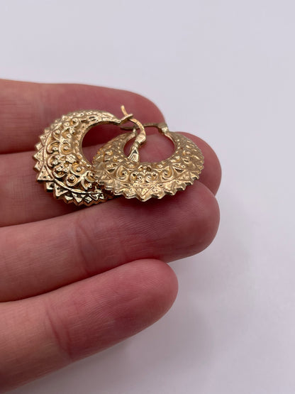9ct gold creole earrings