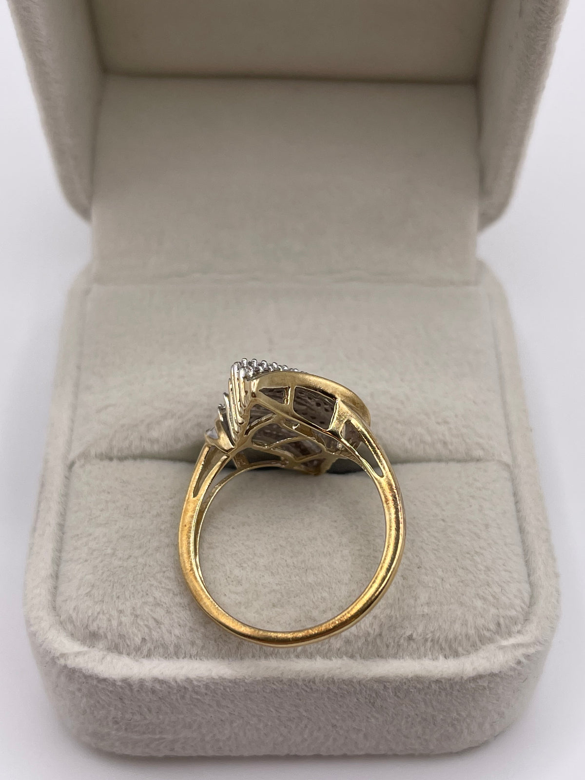9ct gold diamond cluster ring