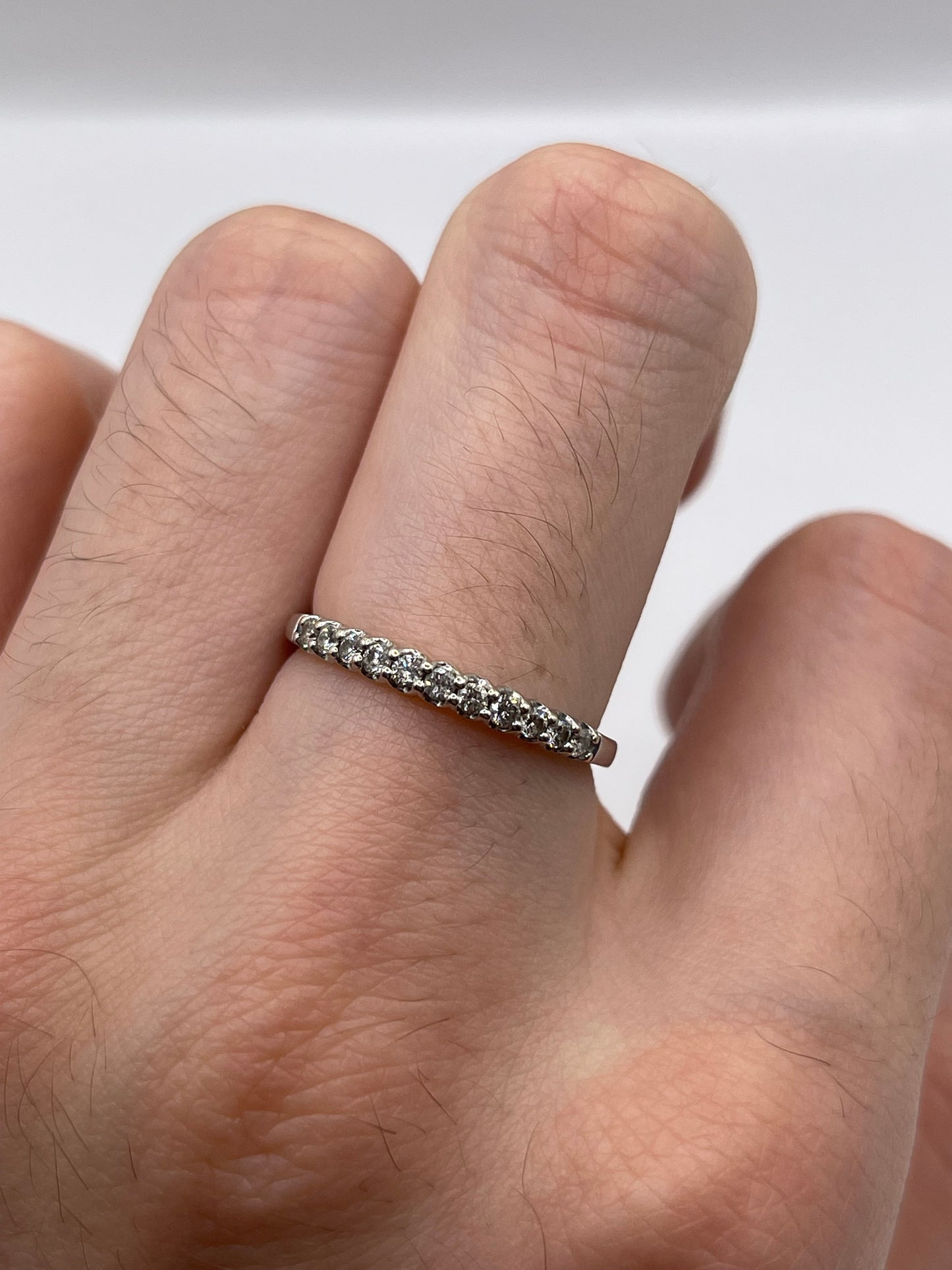 9ct white gold diamond ring