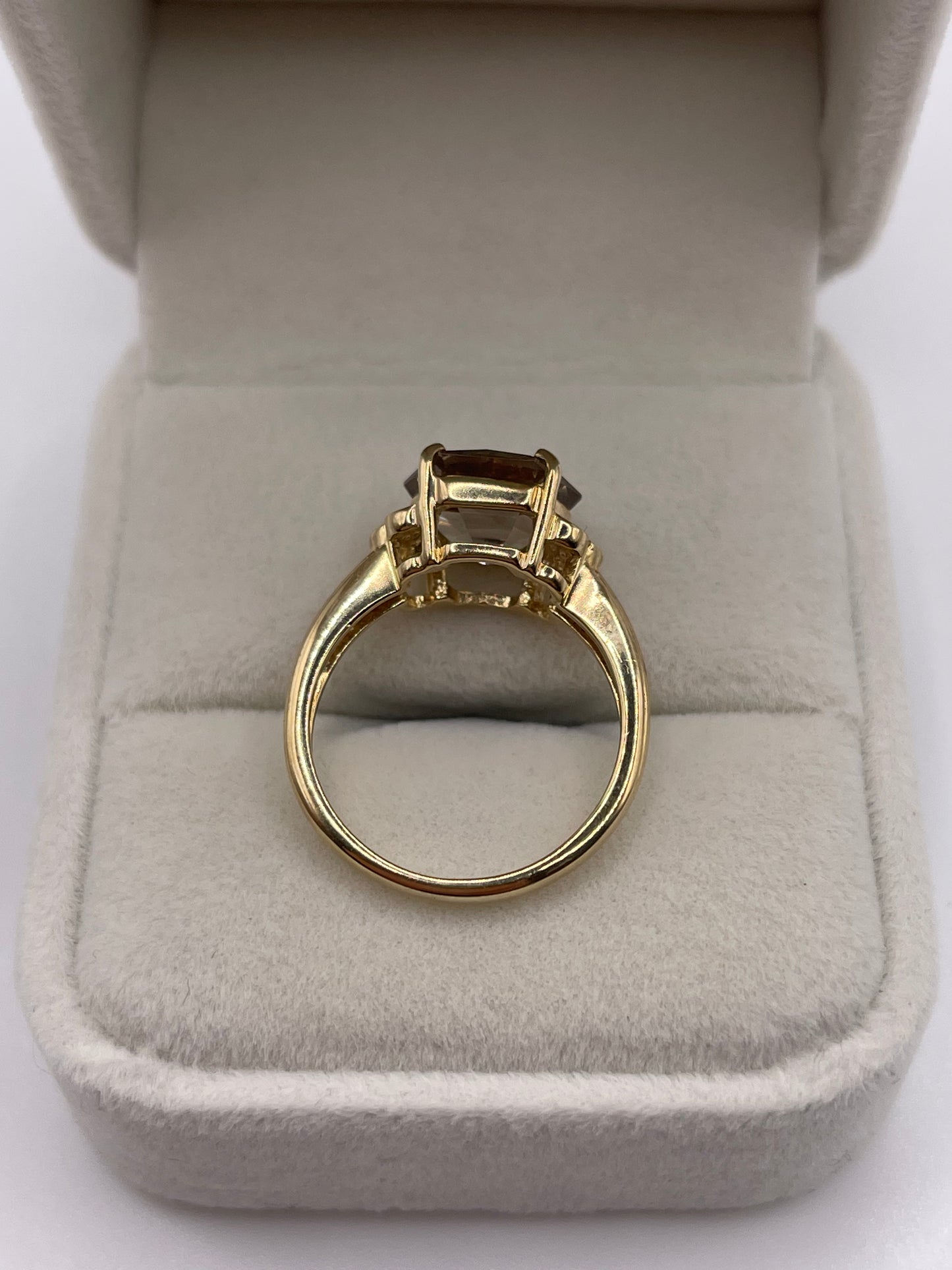 9ct gold Smokey quartz ring