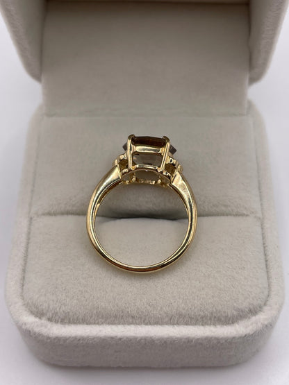 9ct gold Smokey quartz ring