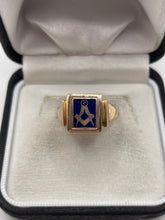 Load image into Gallery viewer, 9ct gold Masonic flip ring
