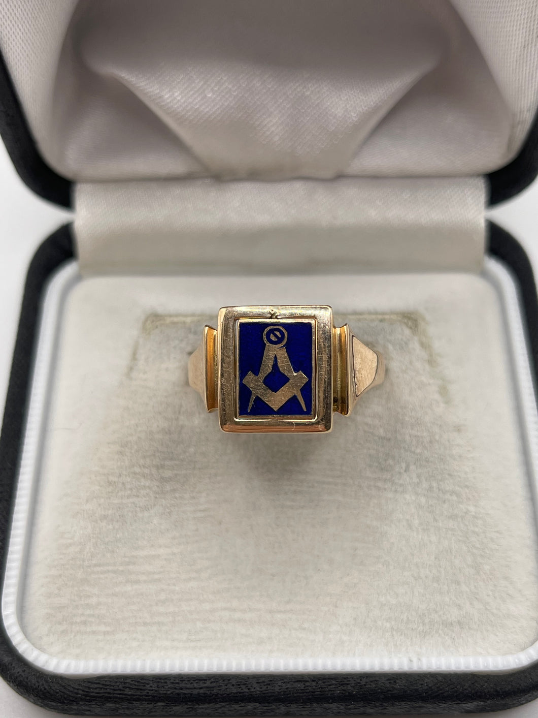 9ct gold Masonic flip ring