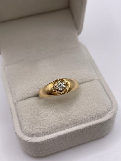 Antique 18ct gold old cut diamond ring