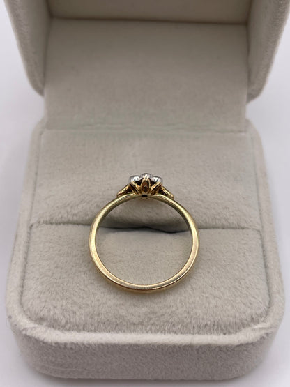 9ct gold diamond cluster ring