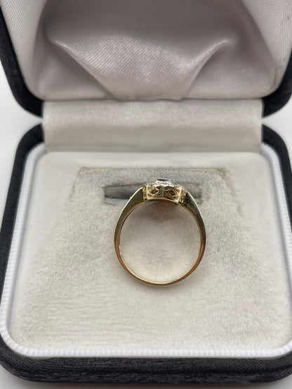 9ct gold ruby and diamond ring
