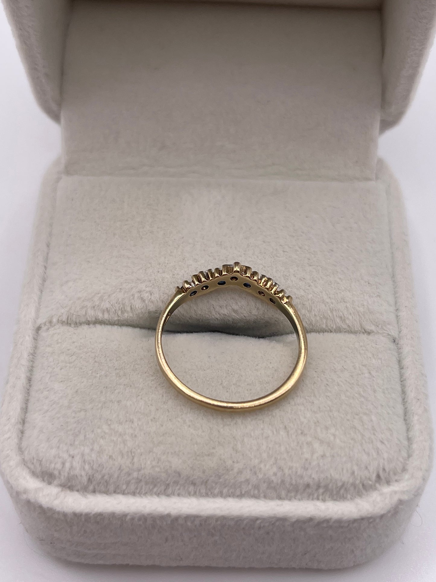 9ct gold wishbone ring