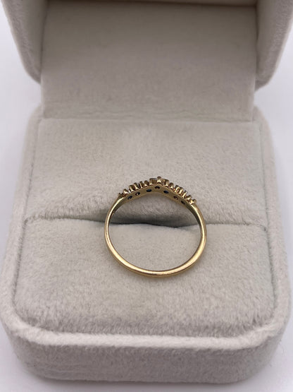 9ct gold wishbone ring