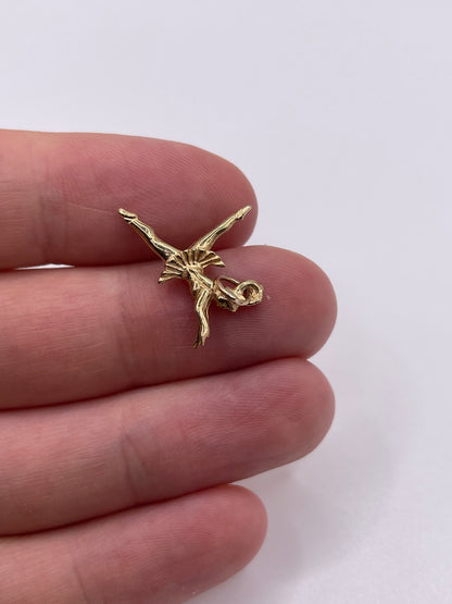 9ct gold ballerina charm