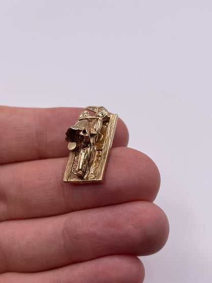 9ct gold newly wed charm