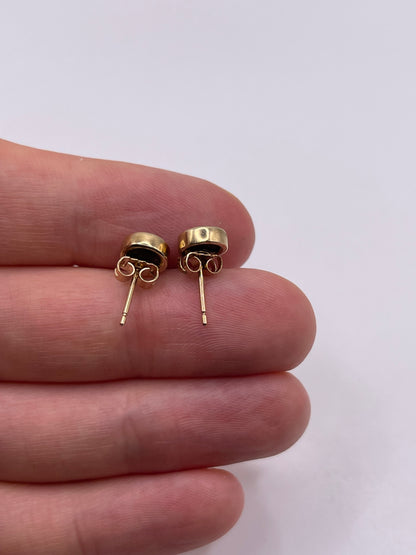 9ct gold opal doublet earrings