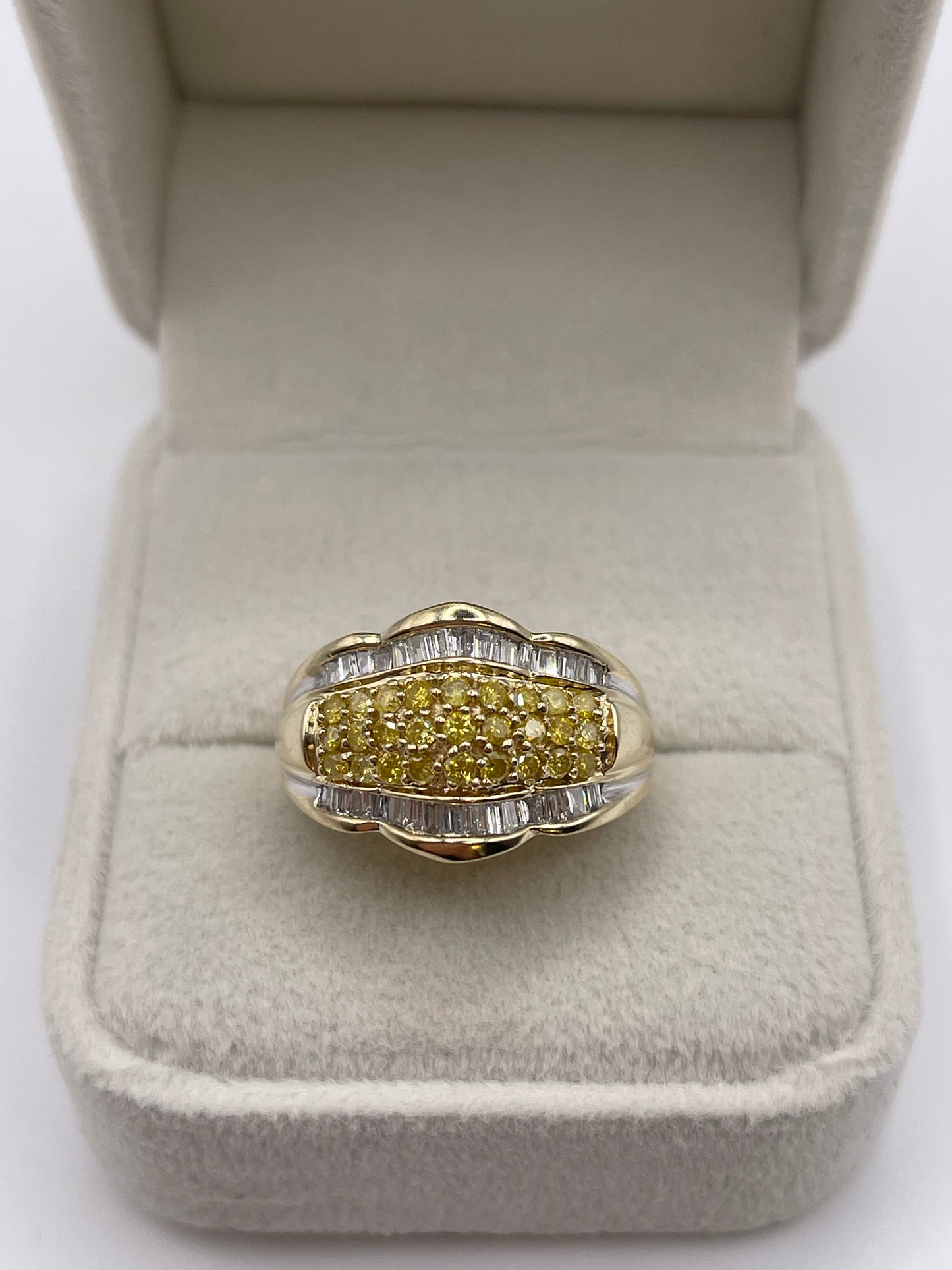 9ct gold diamond cluster ring