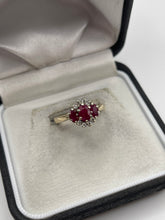 Load image into Gallery viewer, 9ct gold ruby and diamond ring

