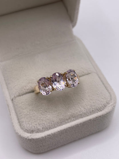 9ct gold kunzite ring
