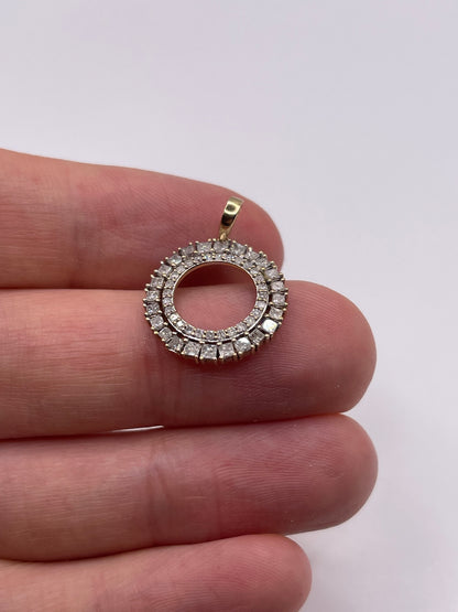 9ct gold diamond pendant