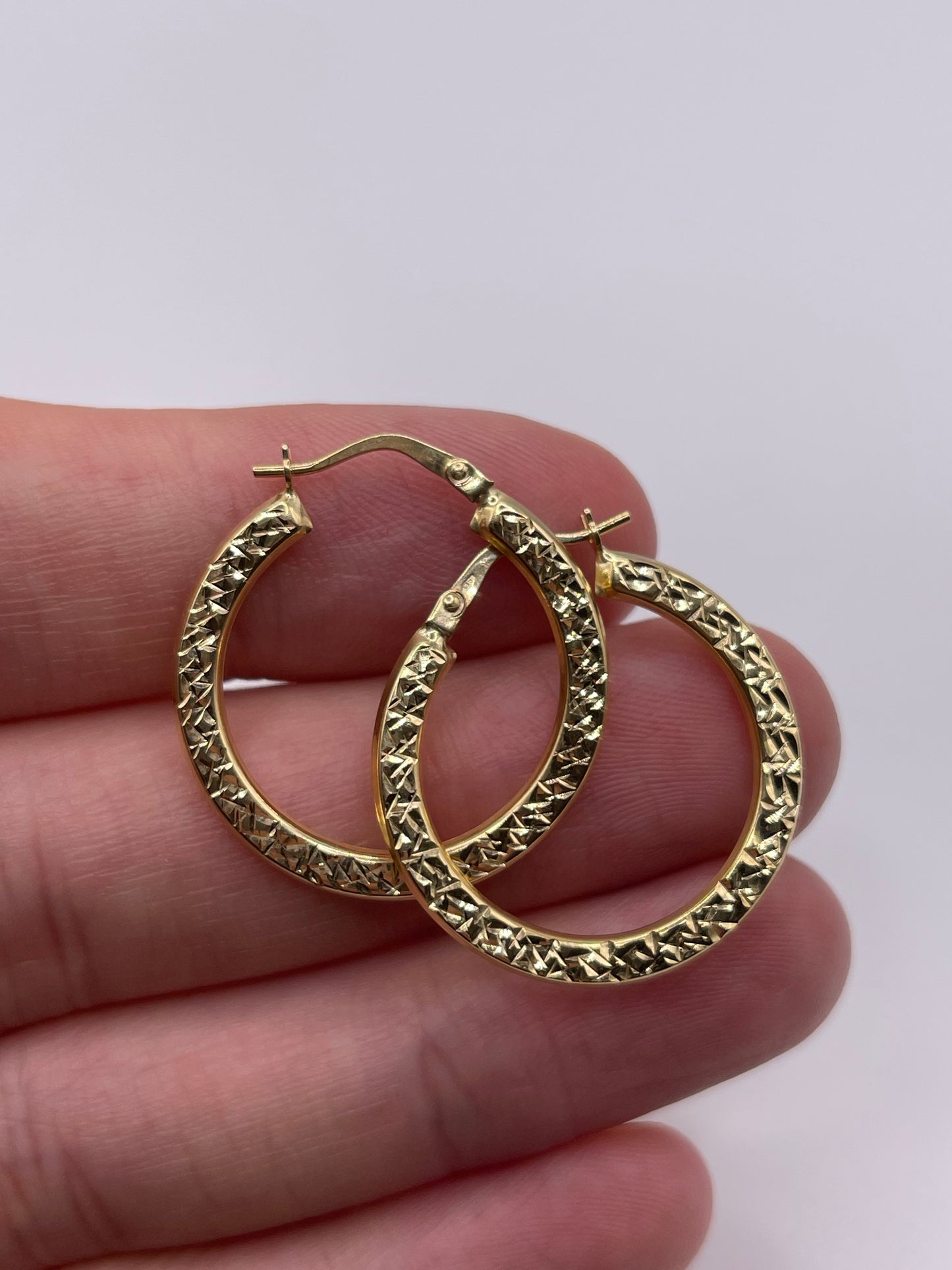 9ct gold creole earrings
