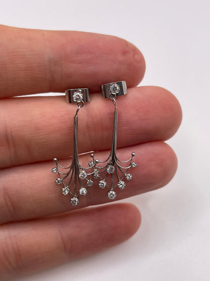 Platinum diamond earrings
