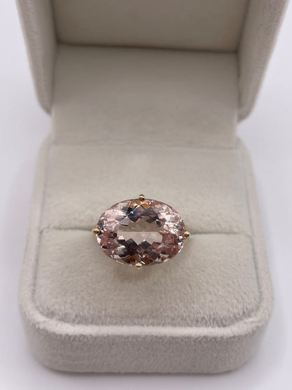 9ct gold morganite ring