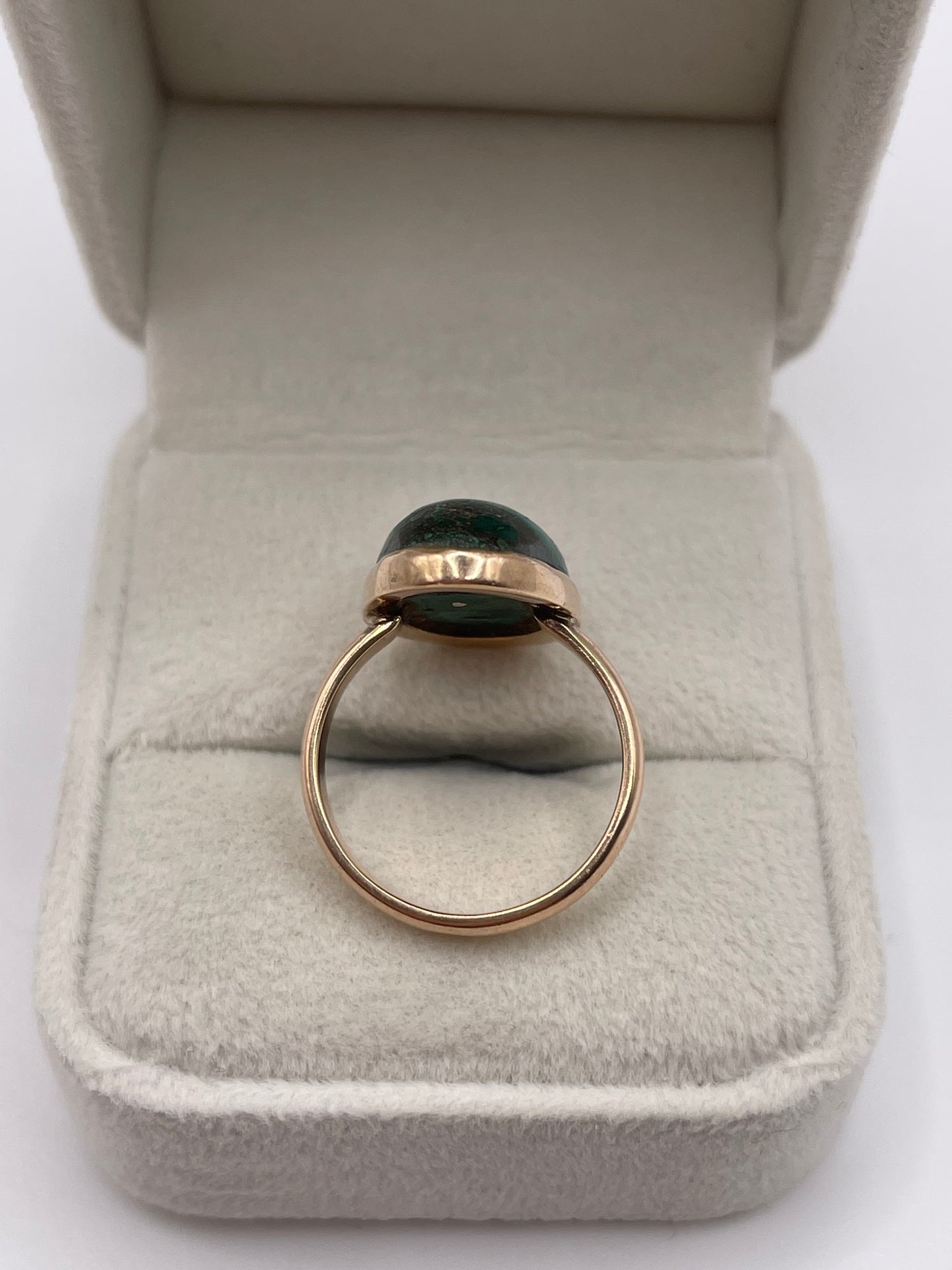 14ct rose gold turquoise ring