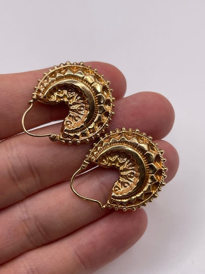9ct gold creole earrings