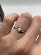 Load image into Gallery viewer, 9ct gold opal and diamond ring

