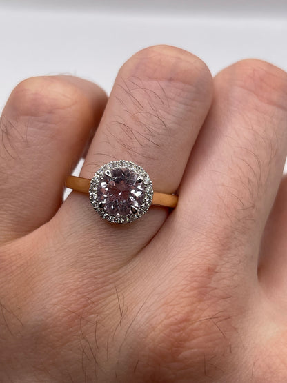18ct gold morganite and diamond eibv