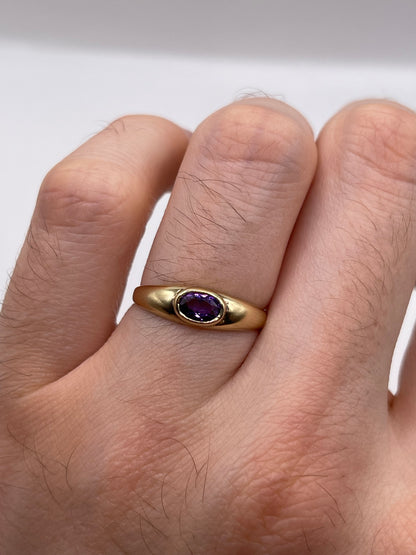 9ct gold amethyst ring