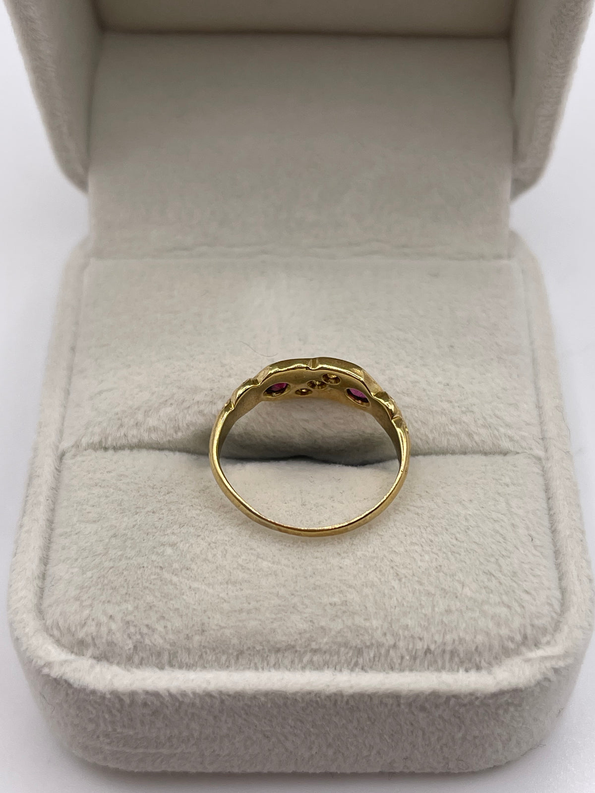 Antique 18ct gold ruby and diamond ring
