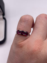 Load image into Gallery viewer, Silver almandine garnet ring
