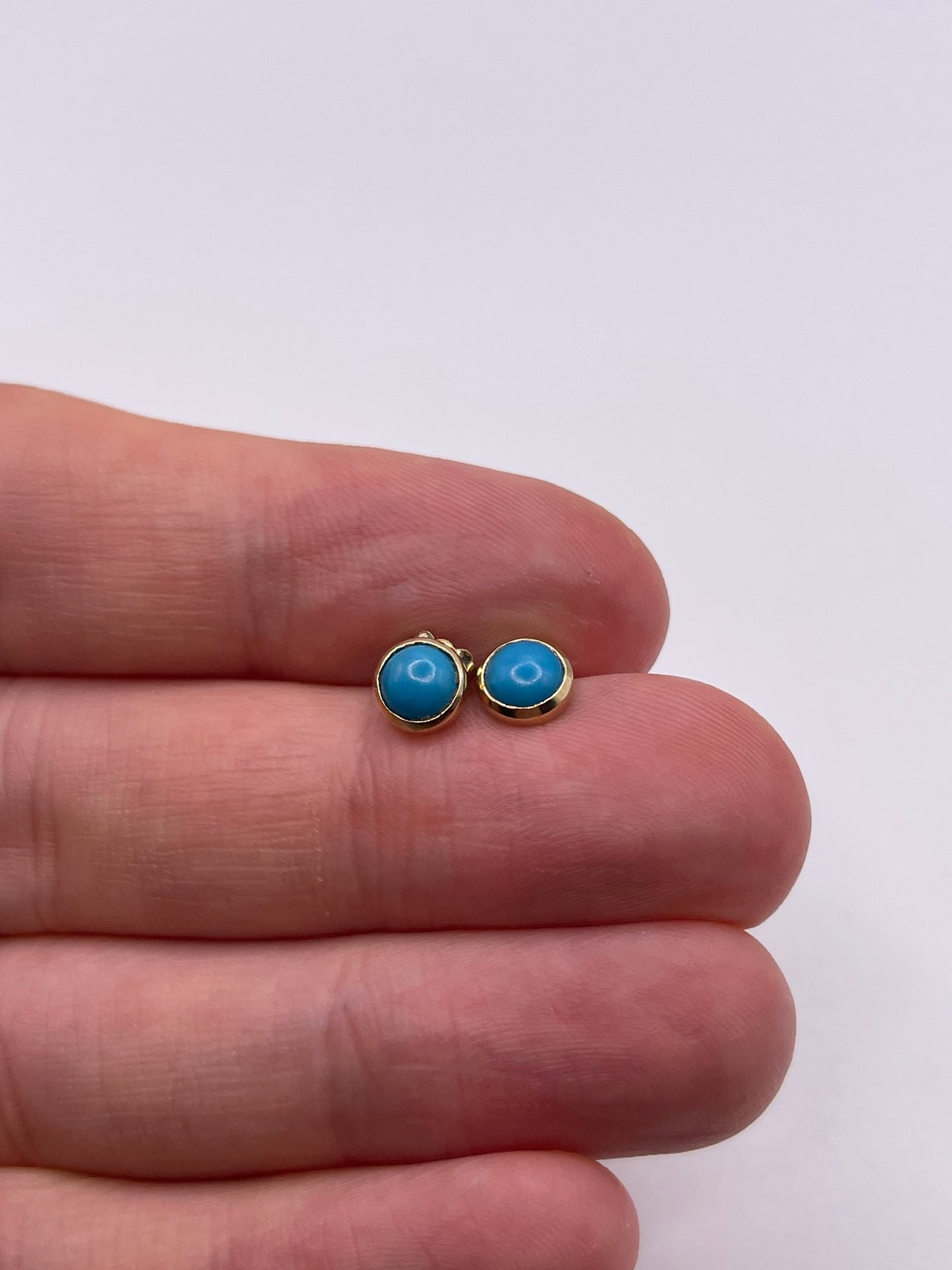 9ct gold turquoise earrings