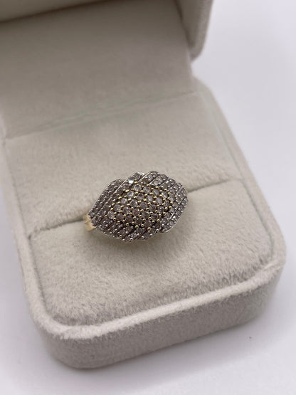9ct gold diamond cluster ring