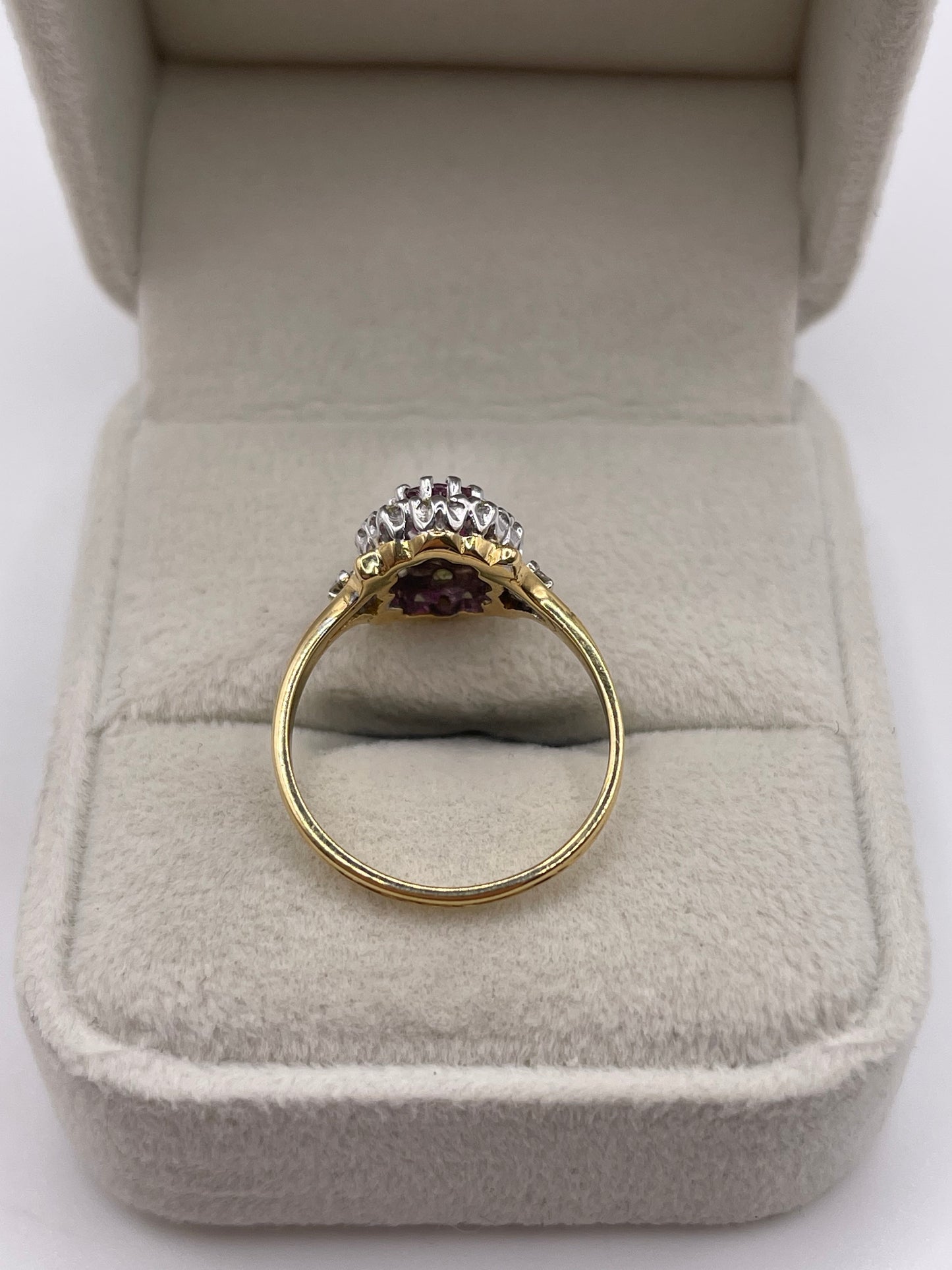 18ct gold ruby and diamond ring