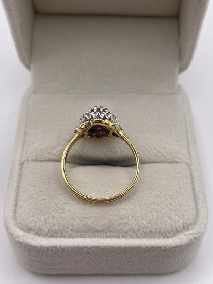 18ct gold ruby and diamond ring