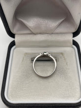 Load image into Gallery viewer, 9ct white gold emerald and diamond ring
